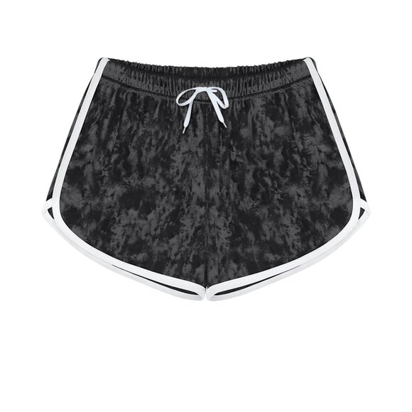 Women's Ultra-Soft Breathable Comfy Solid Velour Velvet Shorts with Drawstring - Picture 5 of 16